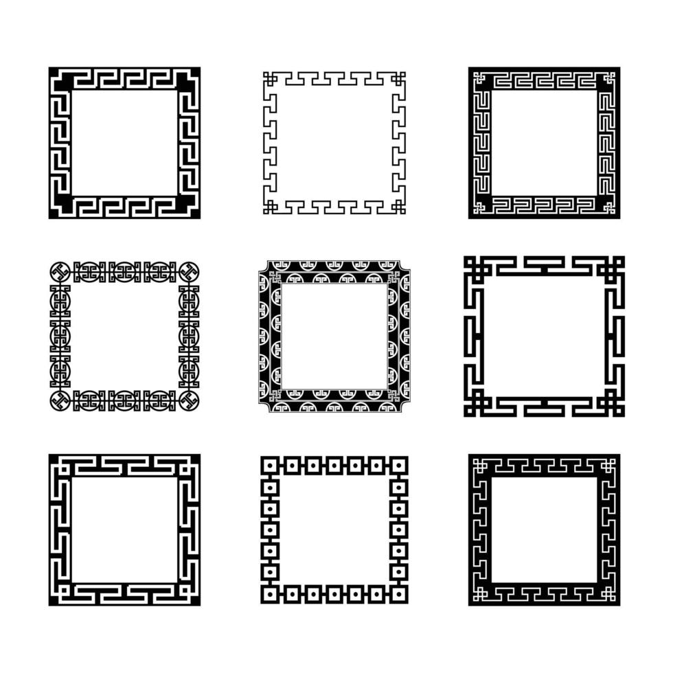 Chinese Oriental Frame Border vector