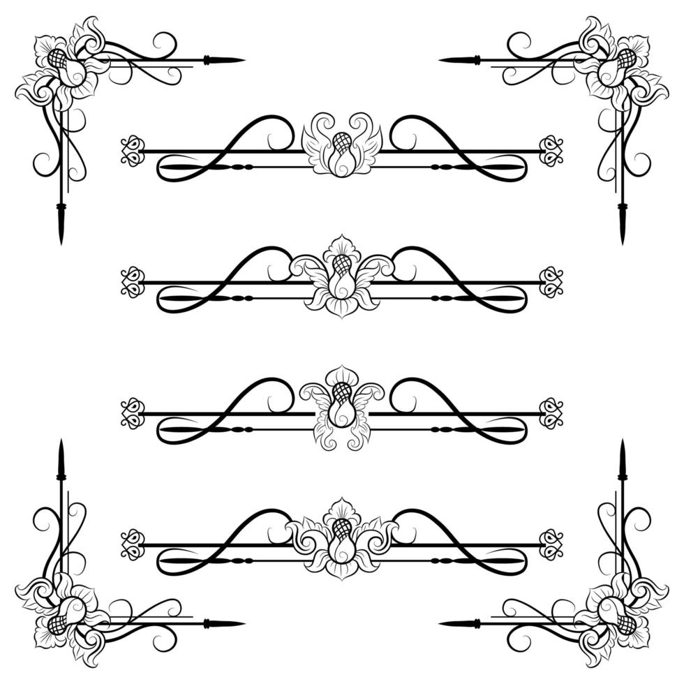 Text Devider Decorative Baroque Victorian Style vector
