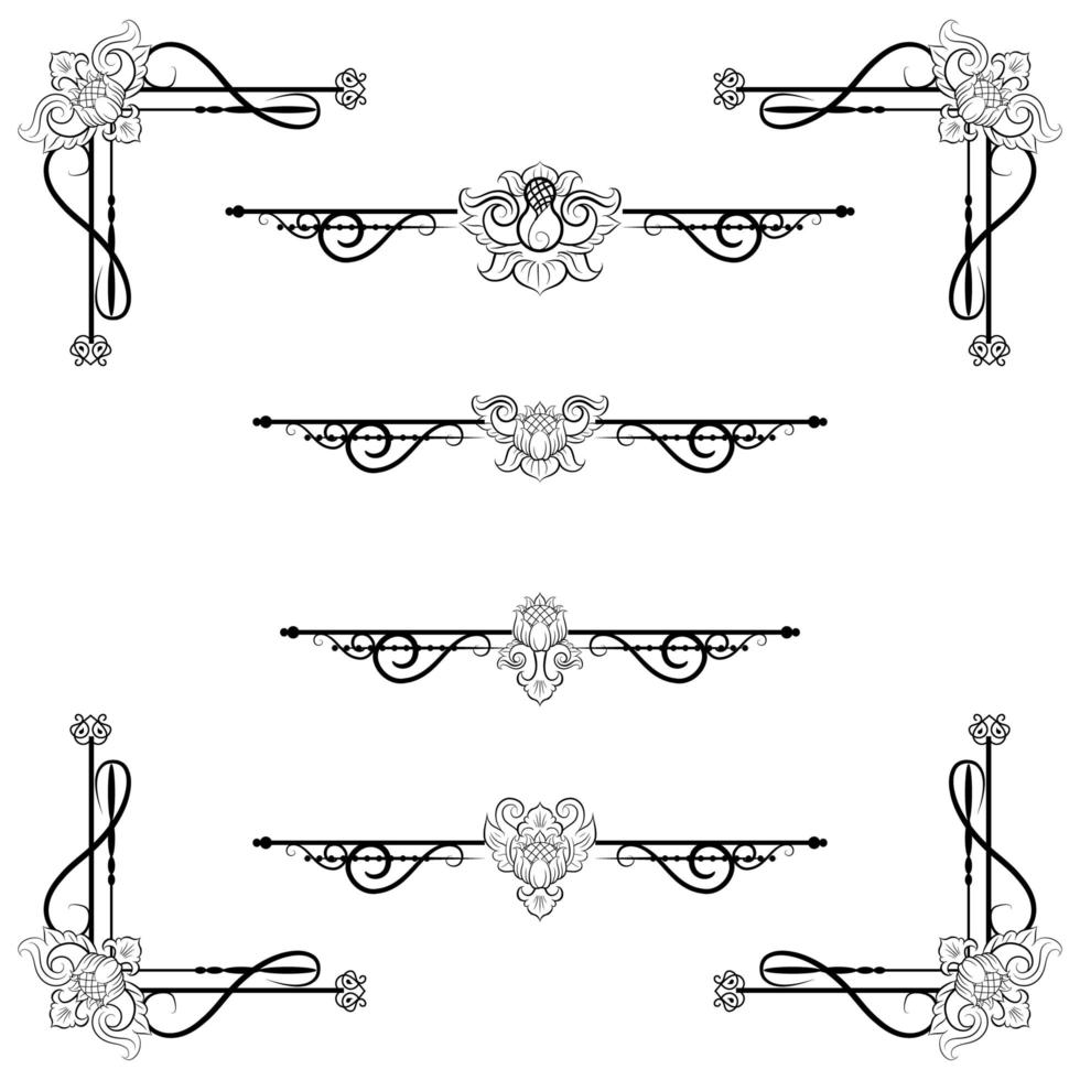 Text Devider Decorative Baroque Victorian Style vector