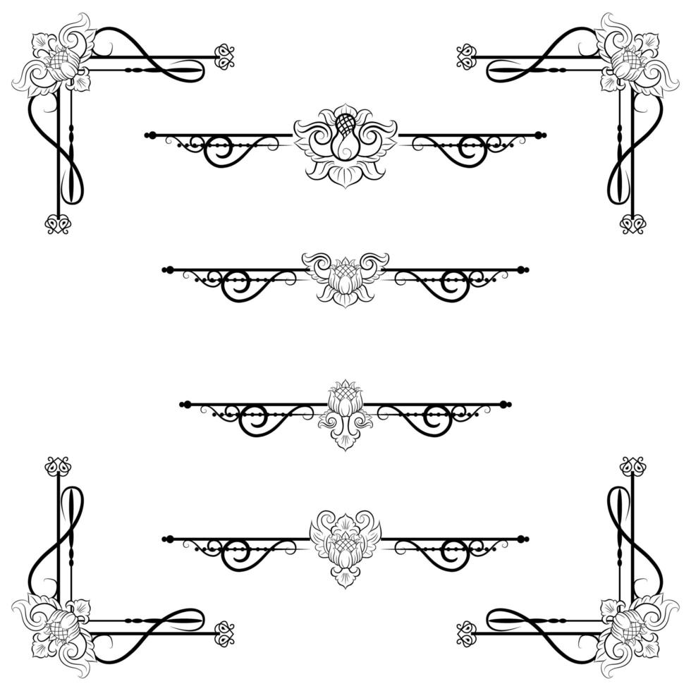 Text Devider Decorative Baroque Victorian Style vector