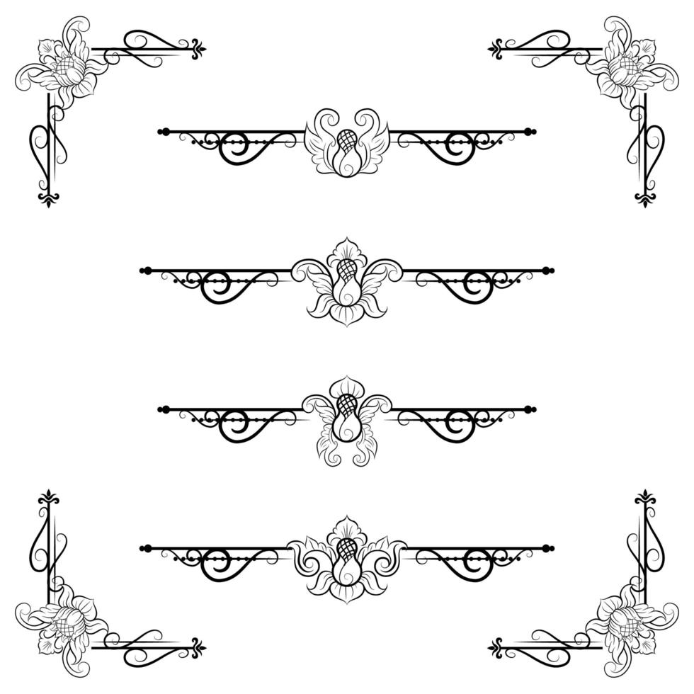 Text Devider Decorative Baroque Victorian Style vector