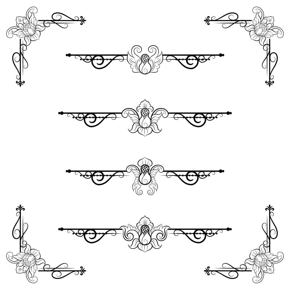 Text Devider Decorative Baroque Victorian Style vector