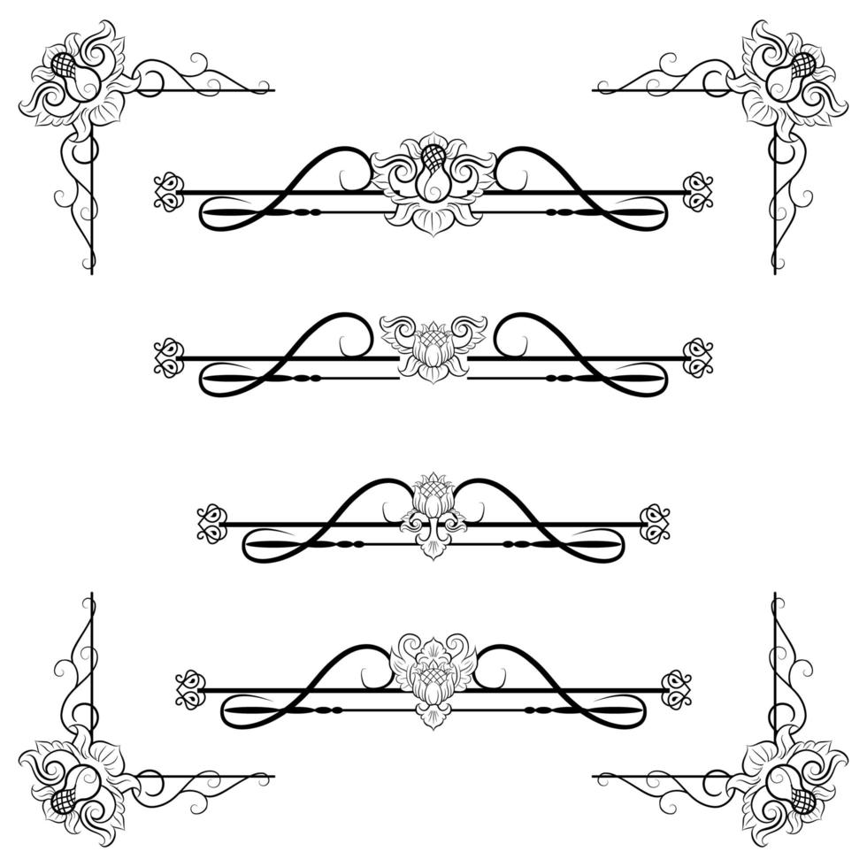 Text Devider Decorative Baroque Victorian Style vector