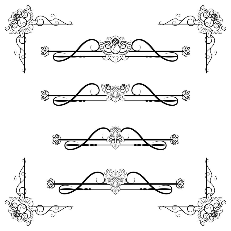 Text Devider Decorative Baroque Victorian Style vector