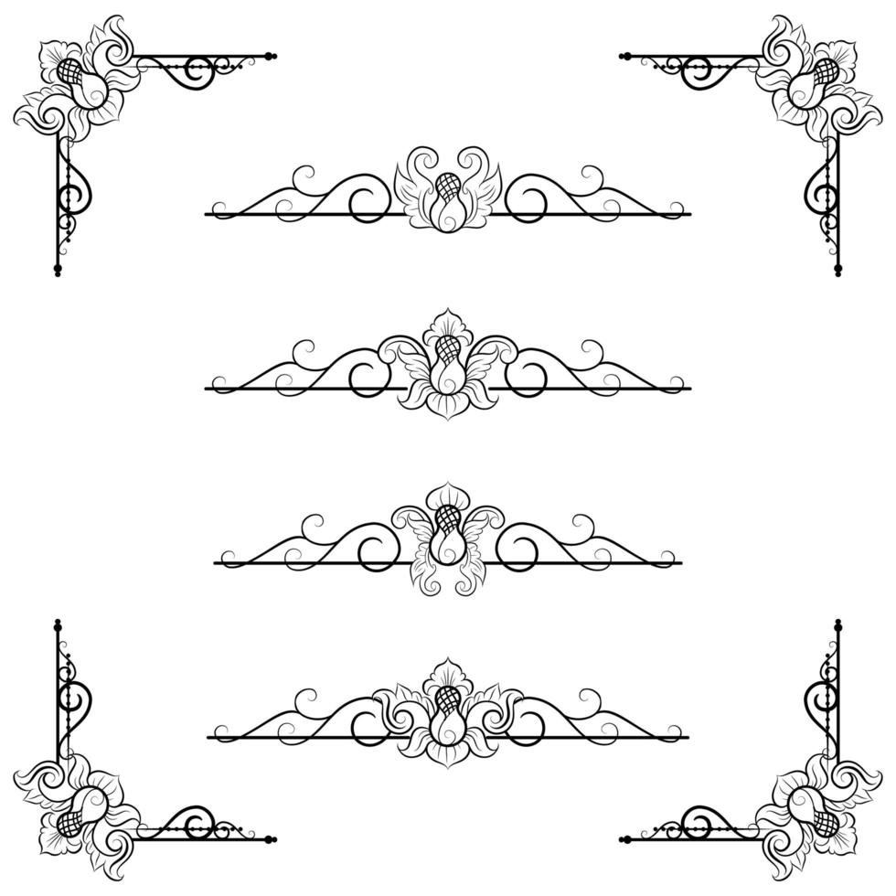 Text Devider Decorative Baroque Victorian Style vector