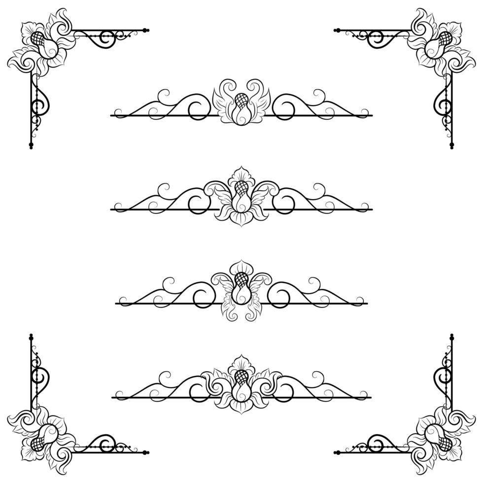 Text Devider Decorative Baroque Victorian Style vector