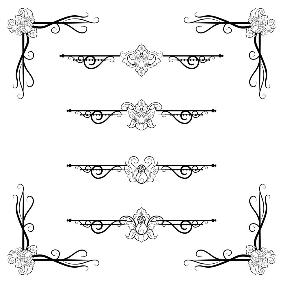 Text Devider Decorative Baroque Victorian Style vector