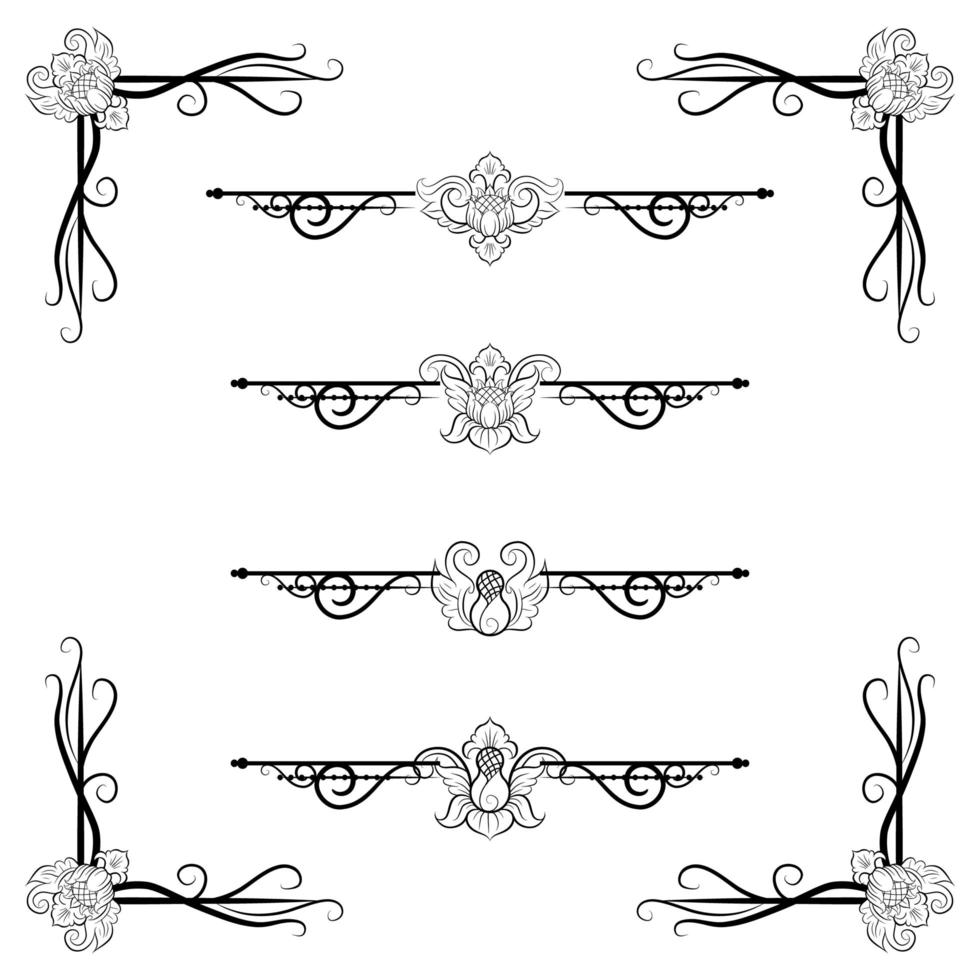 Text Devider Decorative Baroque Victorian Style vector