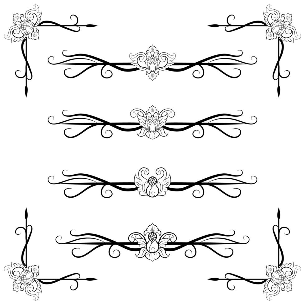 Text Devider Decorative Baroque Victorian Style vector