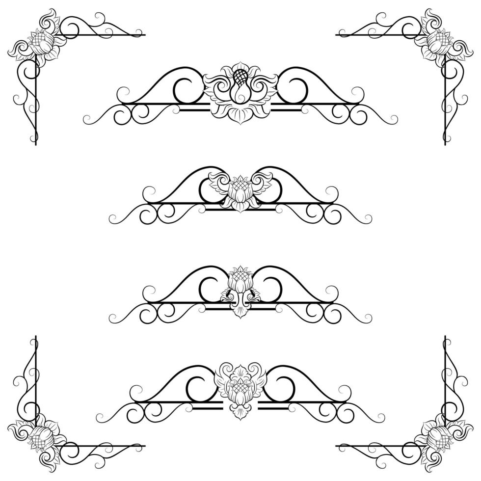 Text Devider Decorative Baroque Victorian Style vector