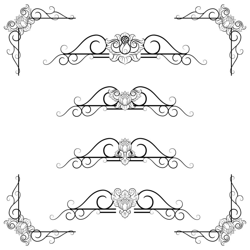 Text Devider Decorative Baroque Victorian Style vector