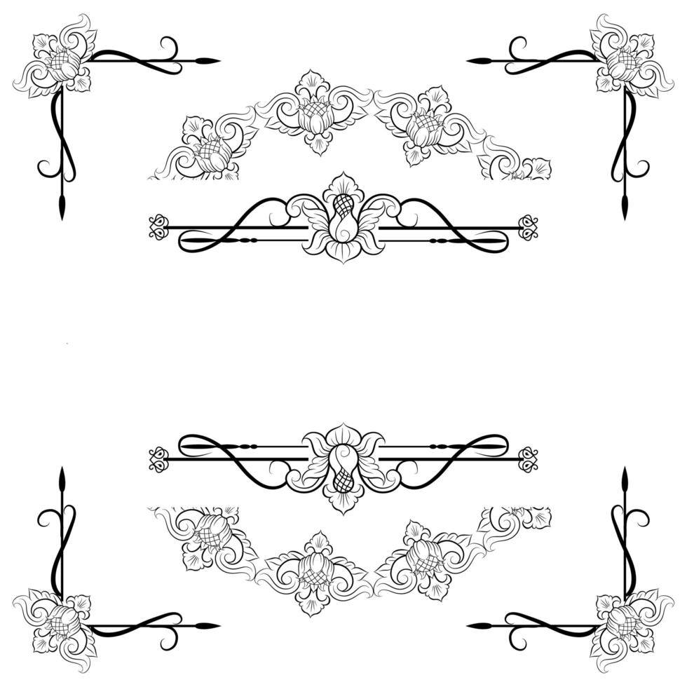 Text Devider Decorative Baroque Victorian Style vector