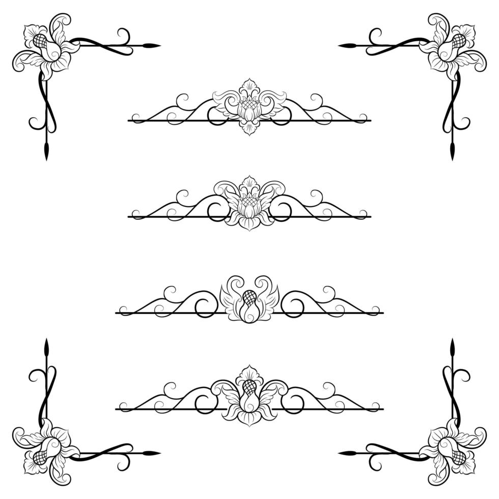 Text Devider Decorative Baroque Victorian Style vector