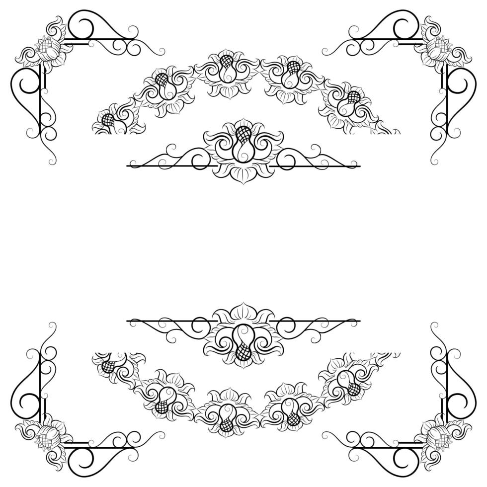 Text Devider Decorative Baroque Victorian Style vector