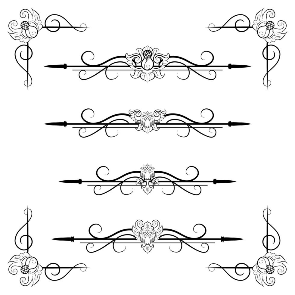 Text Devider Decorative Baroque Victorian Style vector