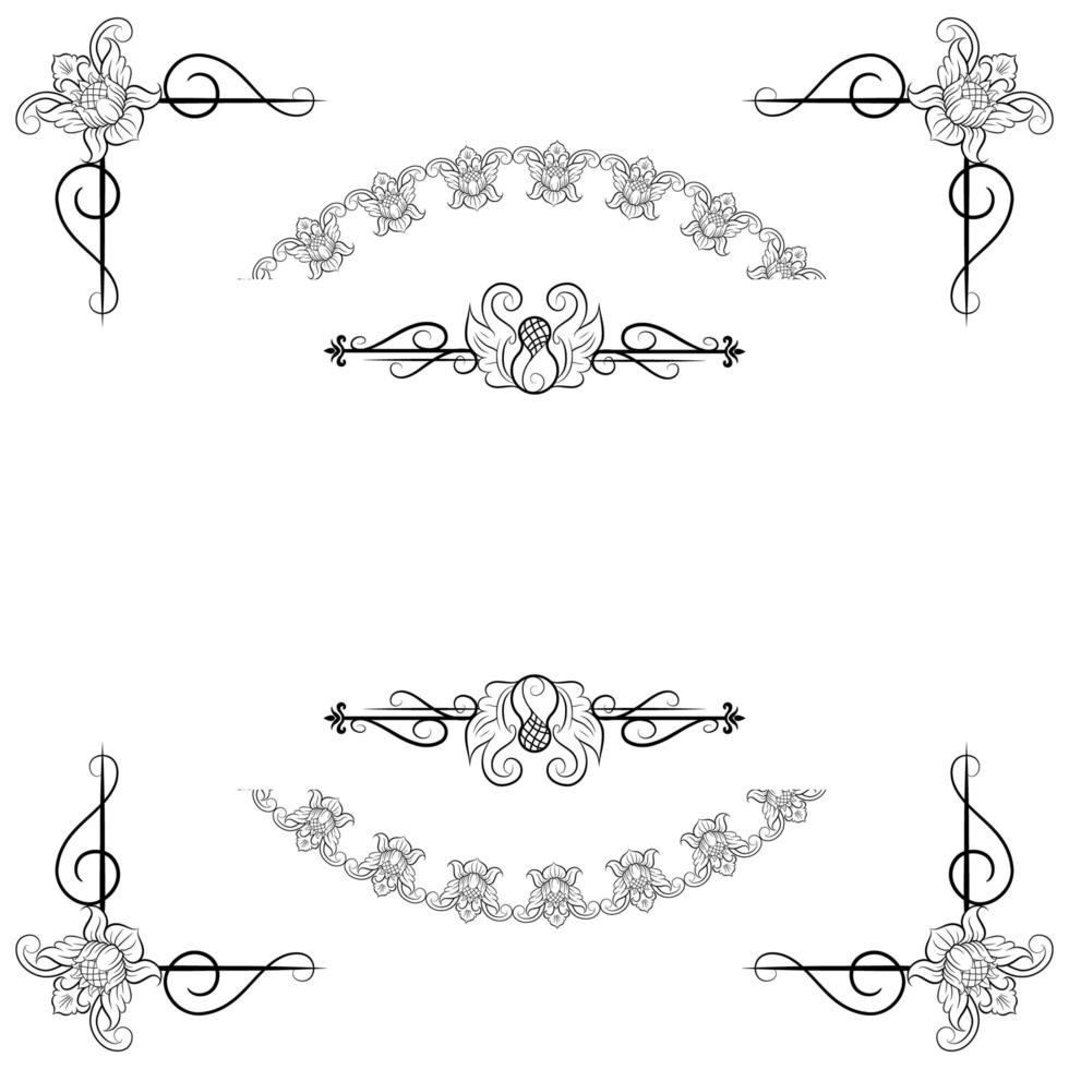 Text Devider Decorative Baroque Victorian Style vector