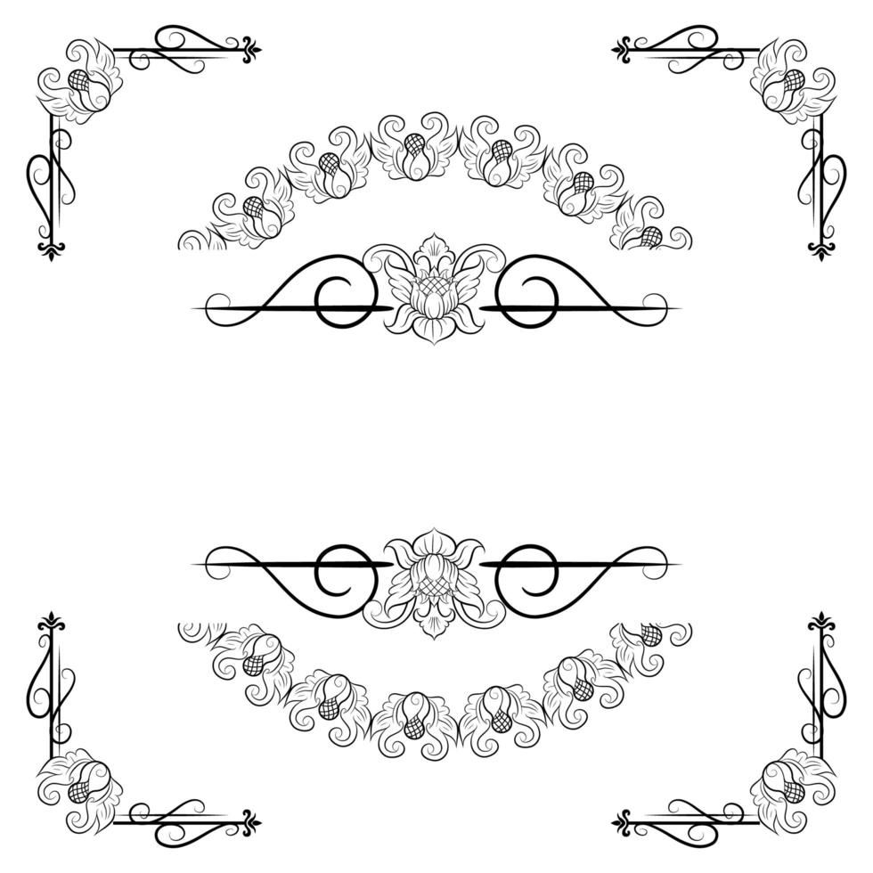 Text Devider Decorative Baroque Victorian Style vector
