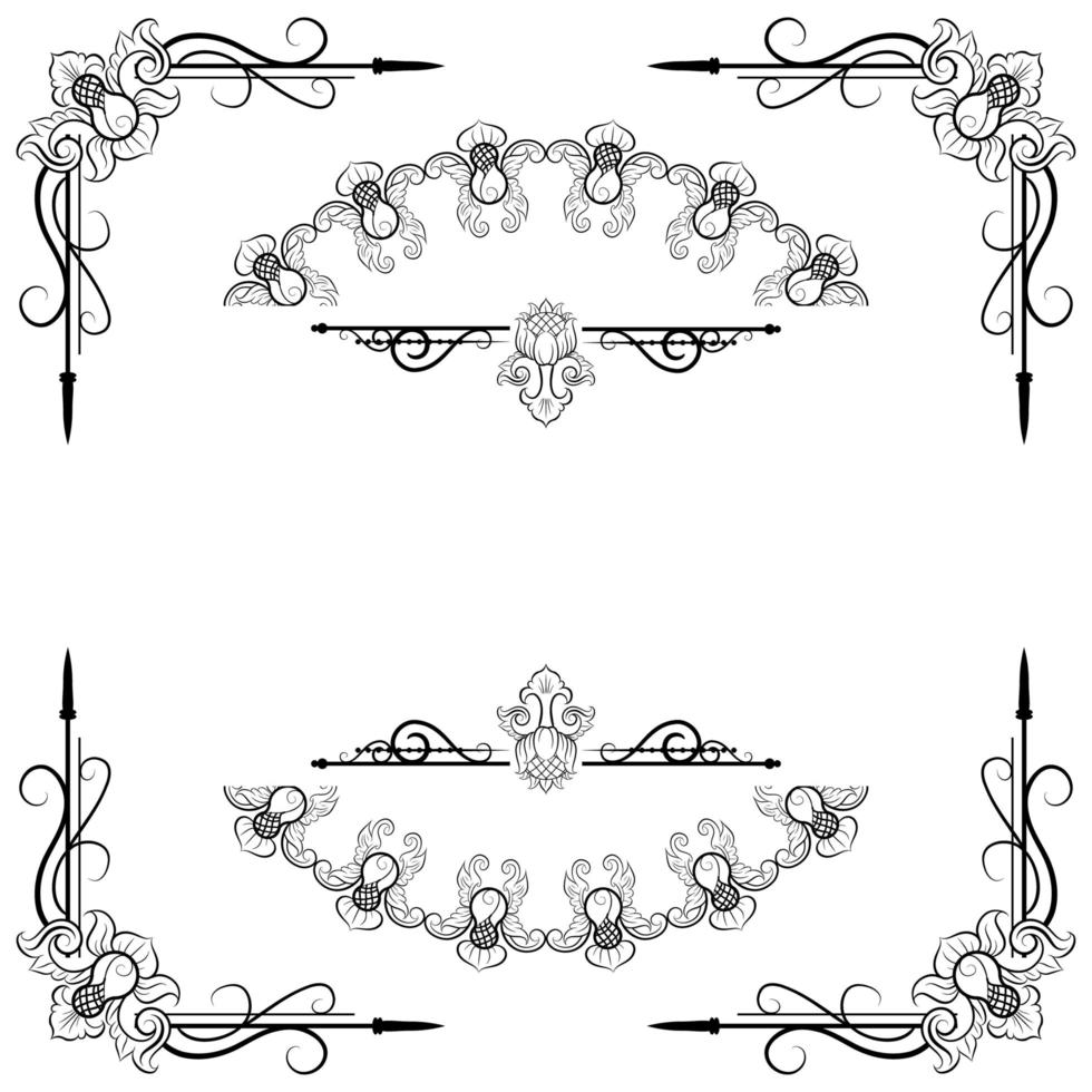 Text Devider Decorative Baroque Victorian Style vector