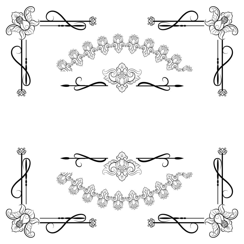 Text Devider Decorative Baroque Victorian Style vector