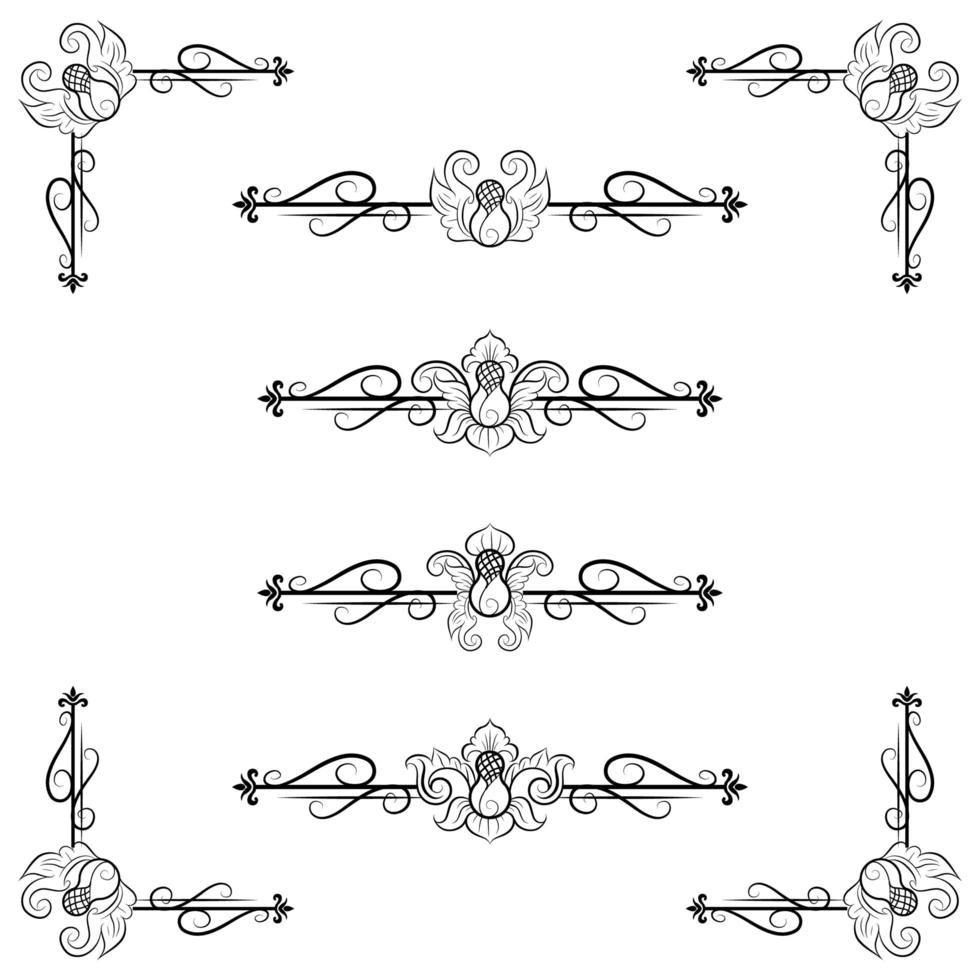 Text Devider Decorative Baroque Victorian Style vector