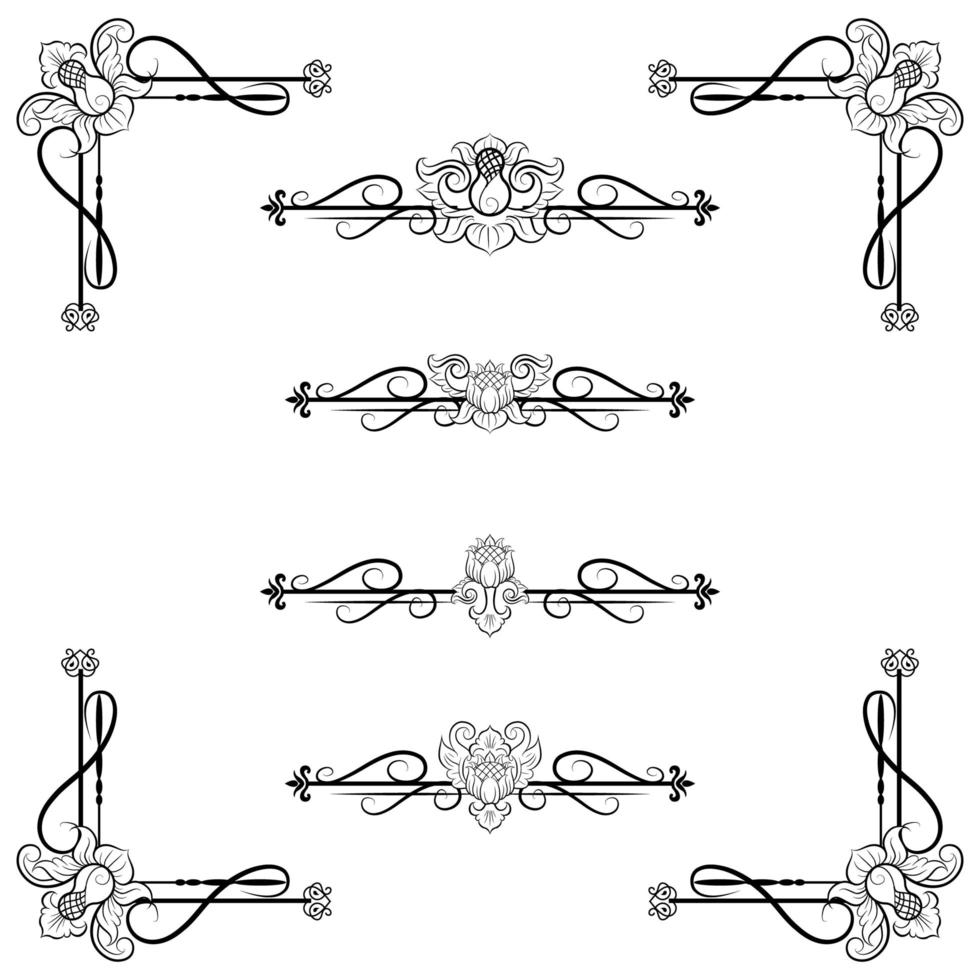 Text Devider Decorative Baroque Victorian Style vector