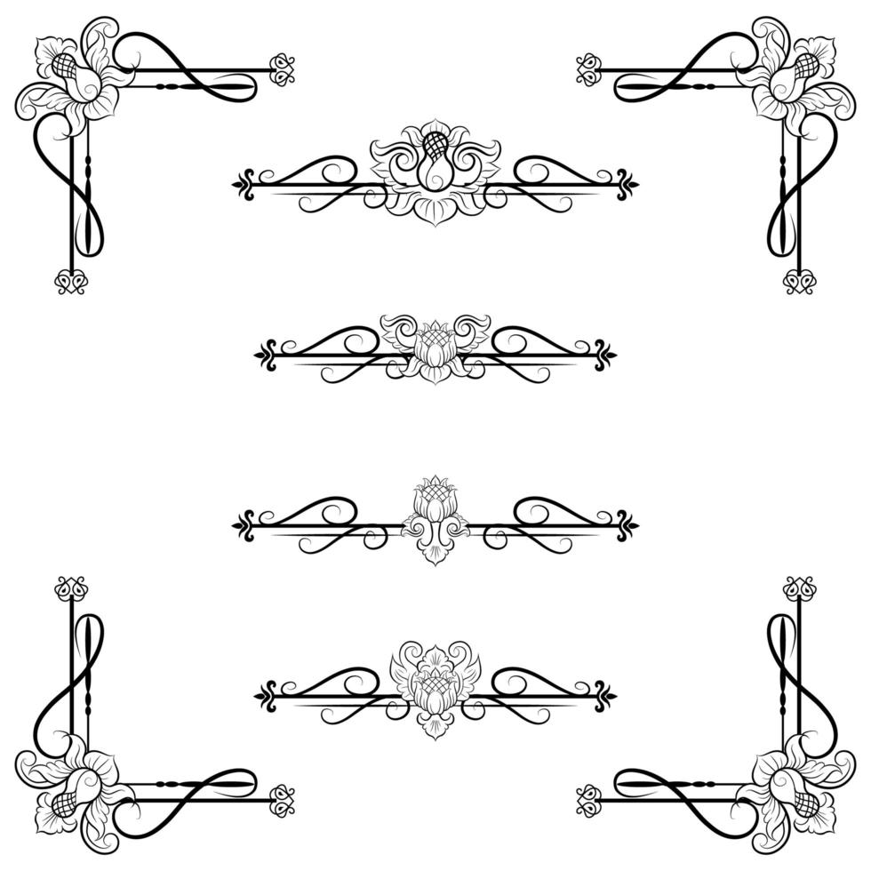 Text Devider Decorative Baroque Victorian Style vector