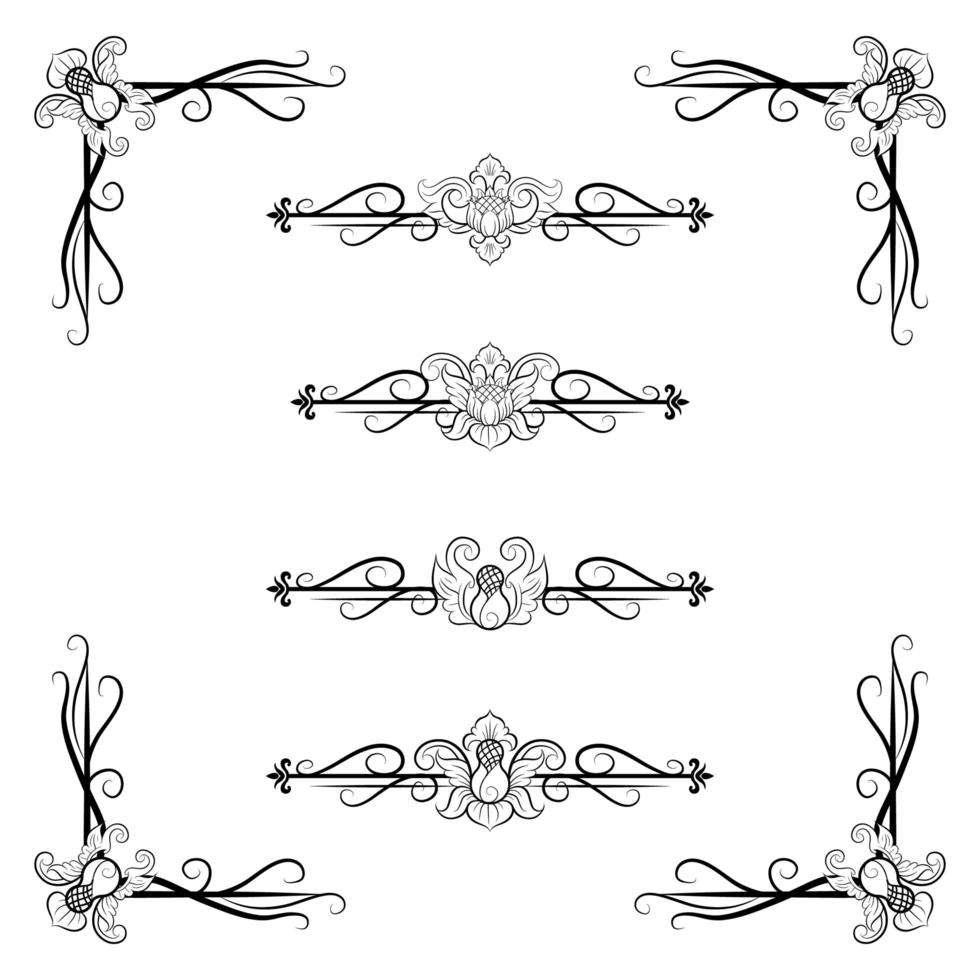 Text Devider Decorative Baroque Victorian Style vector