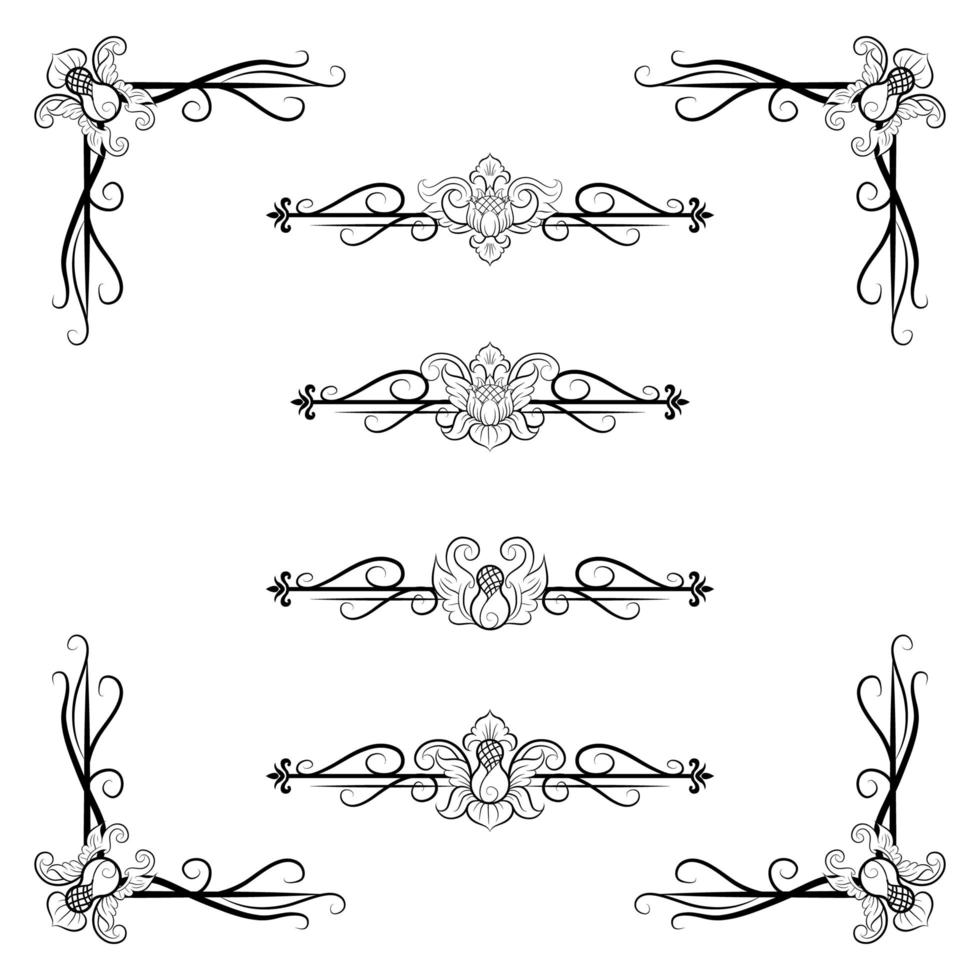 Text Devider Decorative Baroque Victorian Style vector