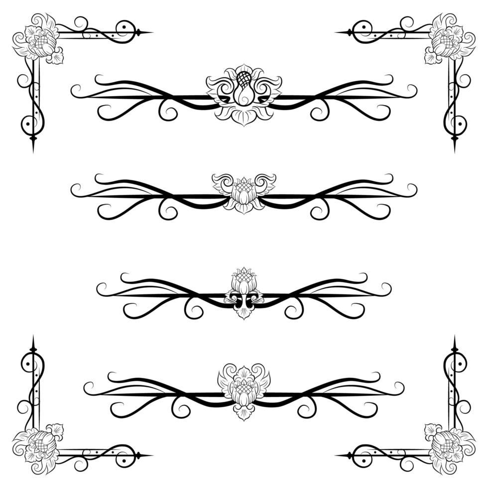 Text Devider Decorative Baroque Victorian Style vector