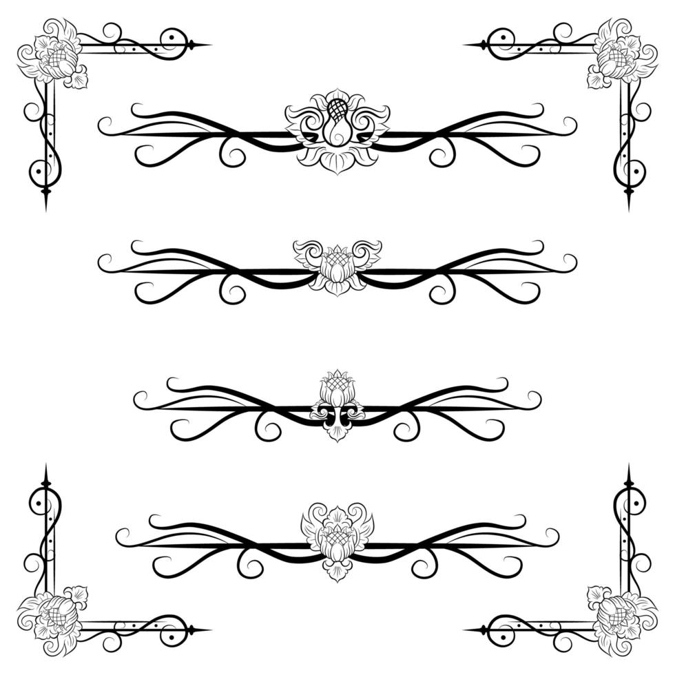 Text Devider Decorative Baroque Victorian Style vector