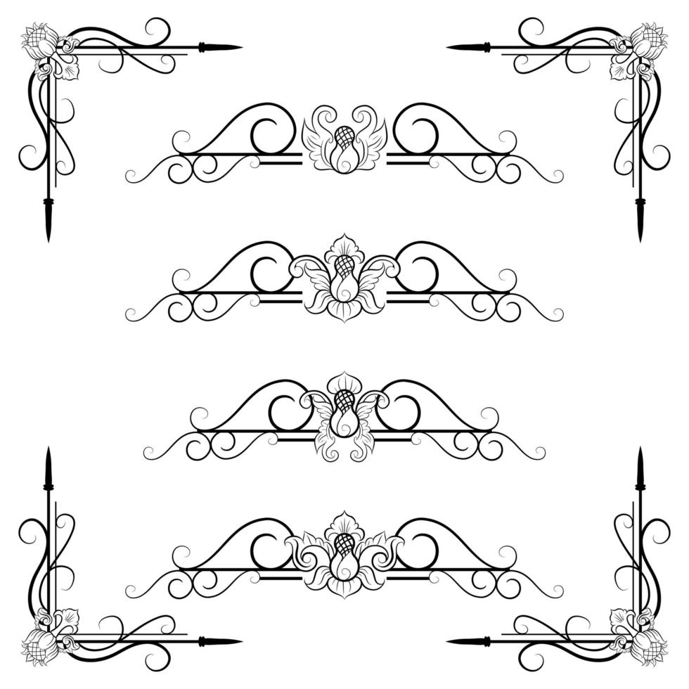 Text Devider Decorative Baroque Victorian Style vector