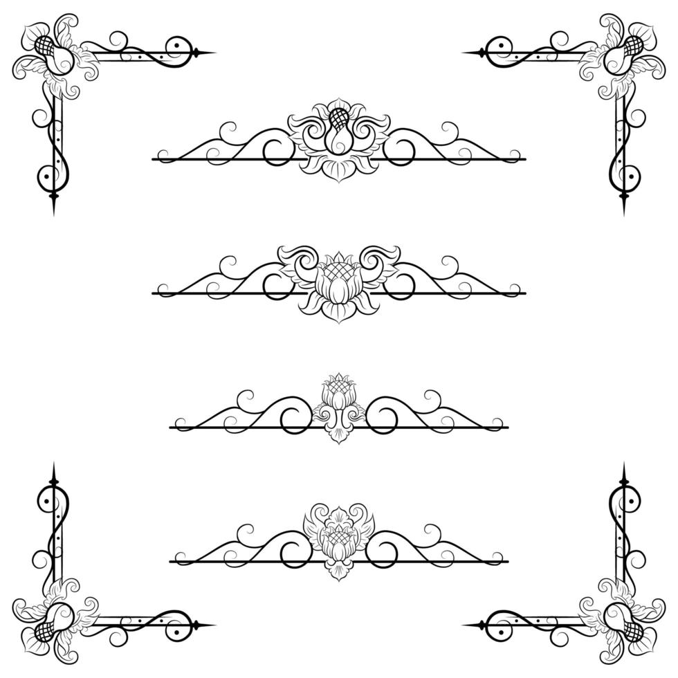 Text Devider Decorative Baroque Victorian Style vector