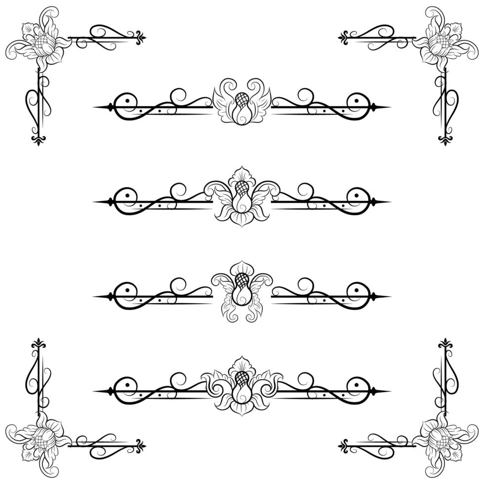 Text Devider Decorative Baroque Victorian Style vector
