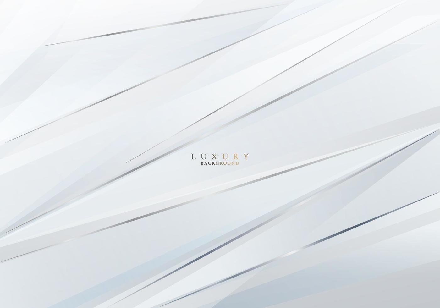 Elegant abstract white and gray gradient stripes with silver diagonal lines decoration luxury background vector