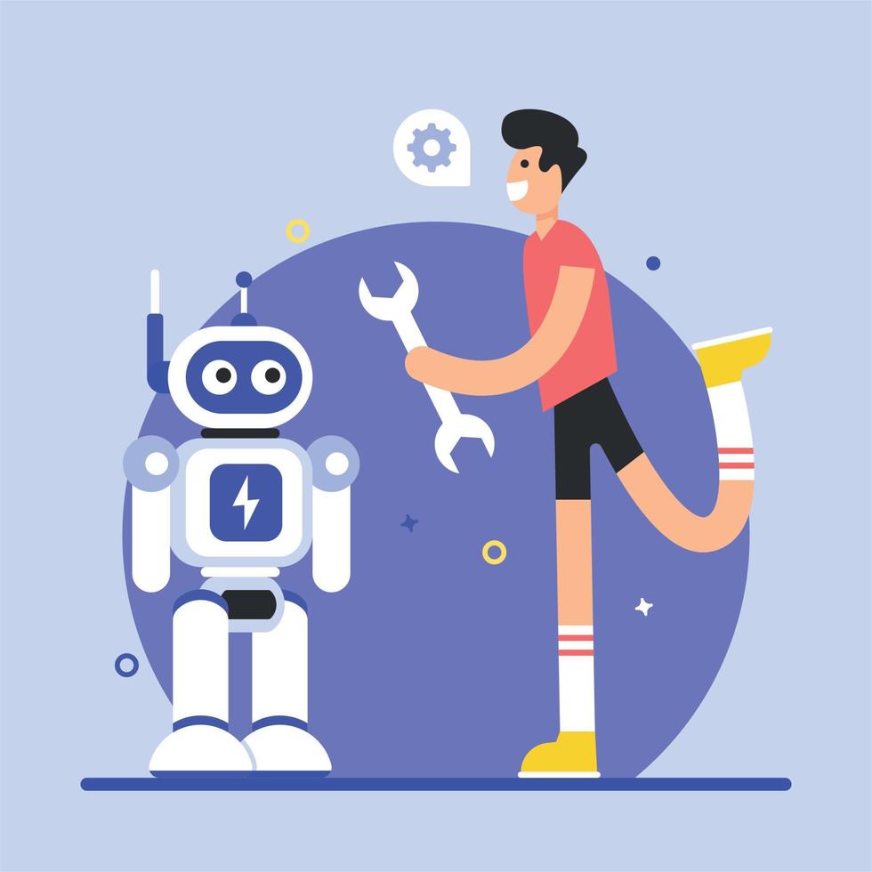 Robotic Engineering and Automation vector