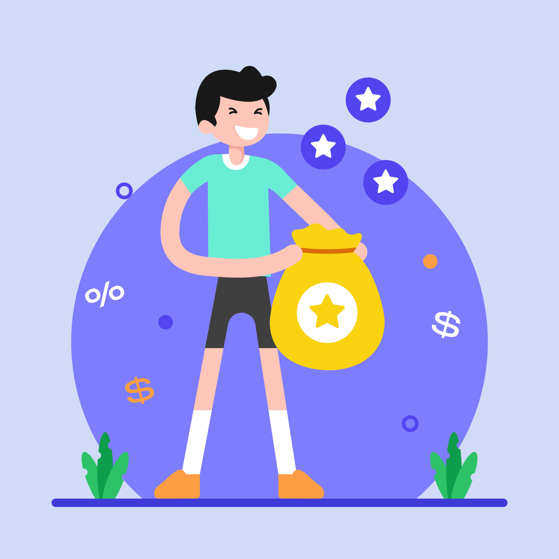 Earn Points and Bonus 4824690 Vector Art at Vecteezy