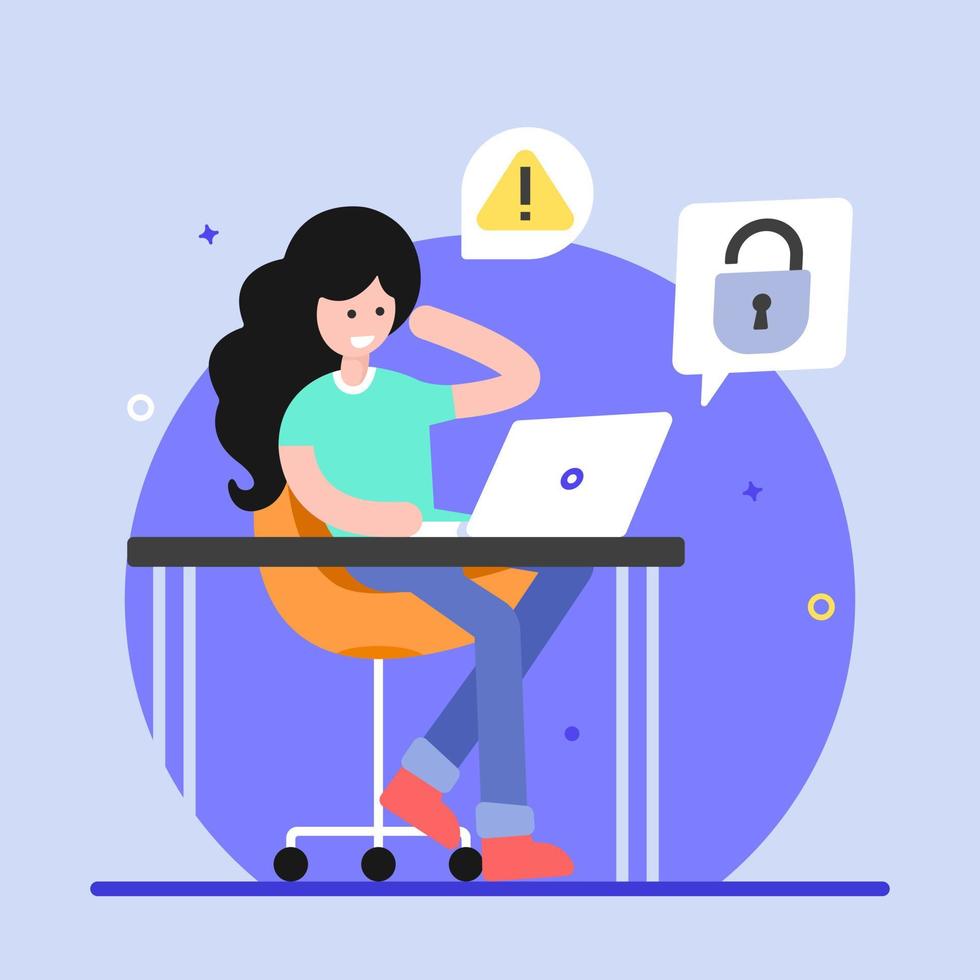 ataque de piratas informáticos y privacidad vector