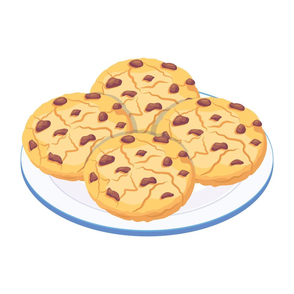 Chocolate Sweets Cookies vector