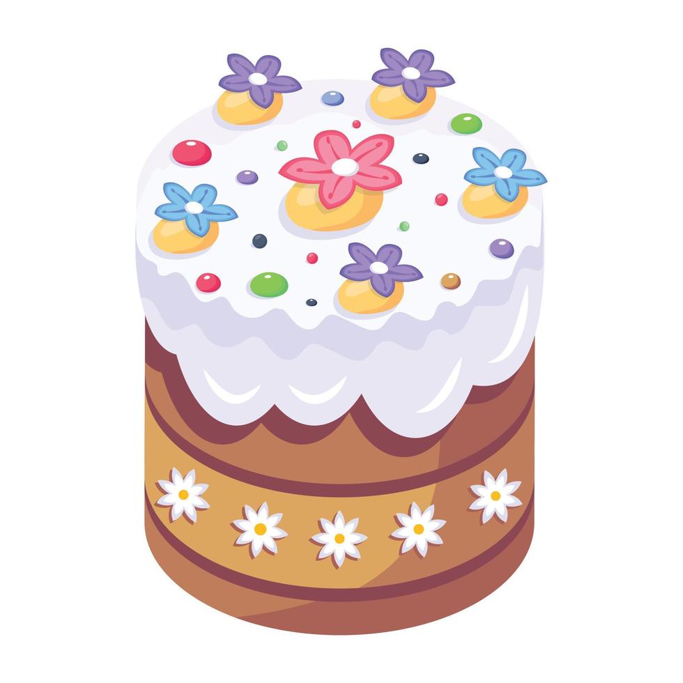 pastel de pascua y dulce vector