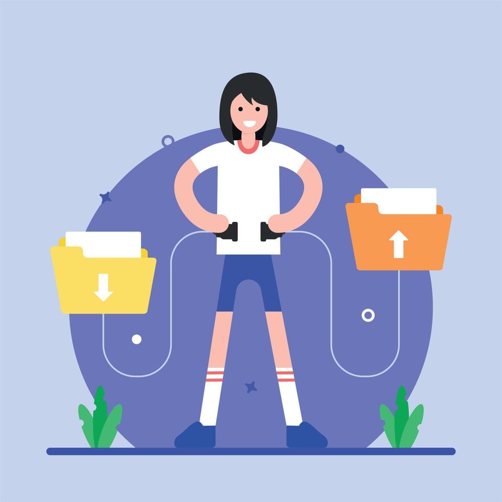 Data Transfer and Upload vector