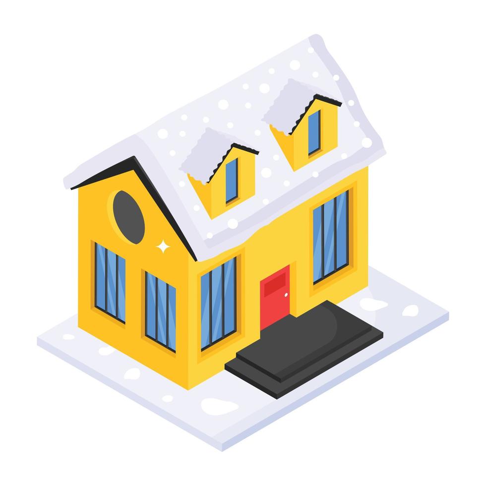 Snow Home and accommodation vector