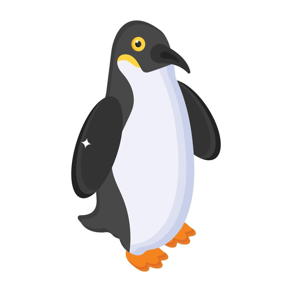 pingüino y no volador vector