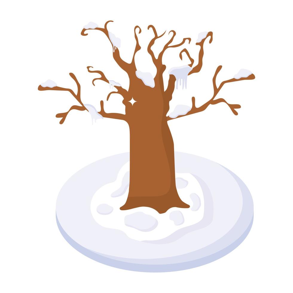 Naked  Snow Tree vector