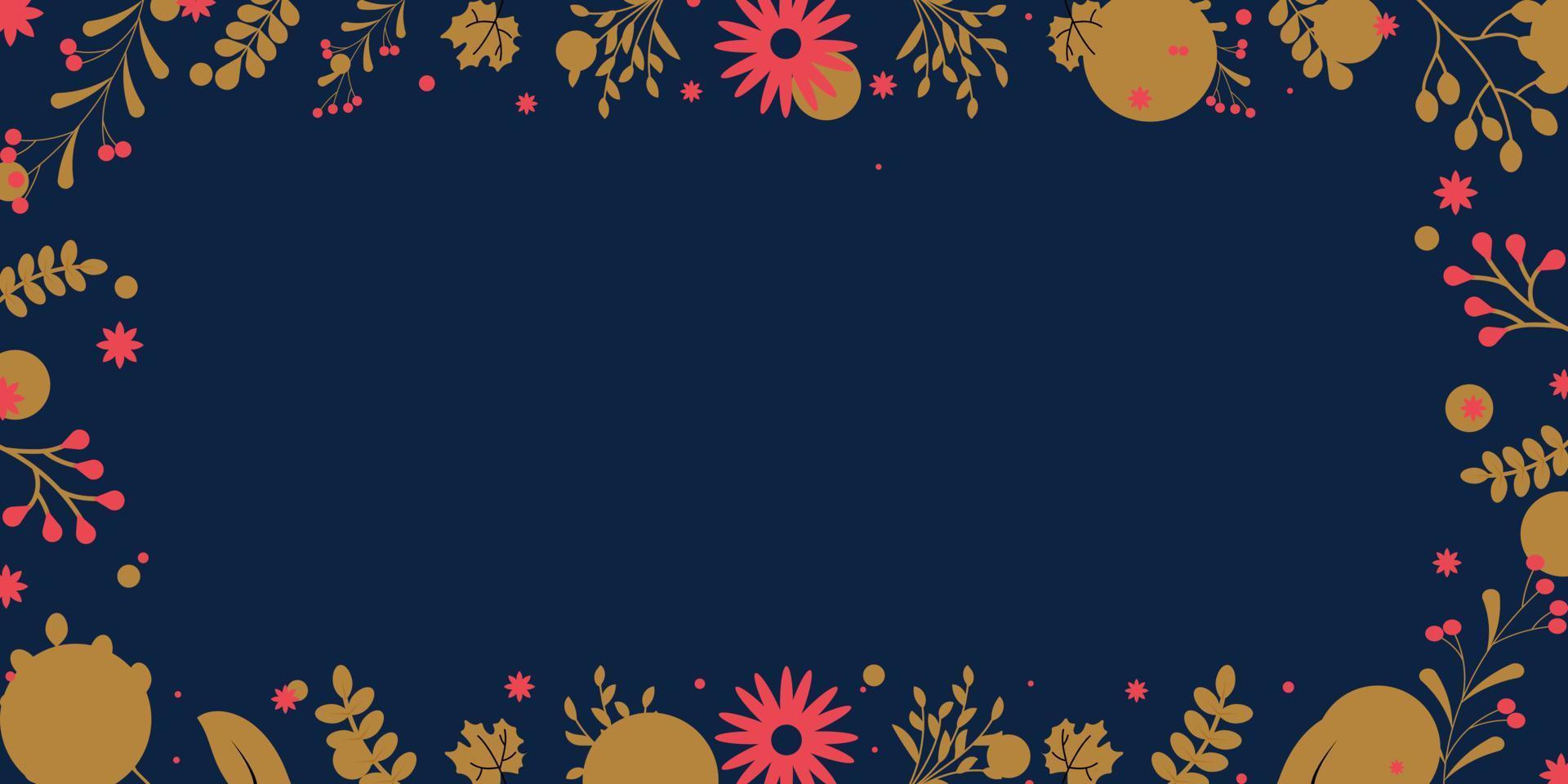 Christmas  Floral Background vector