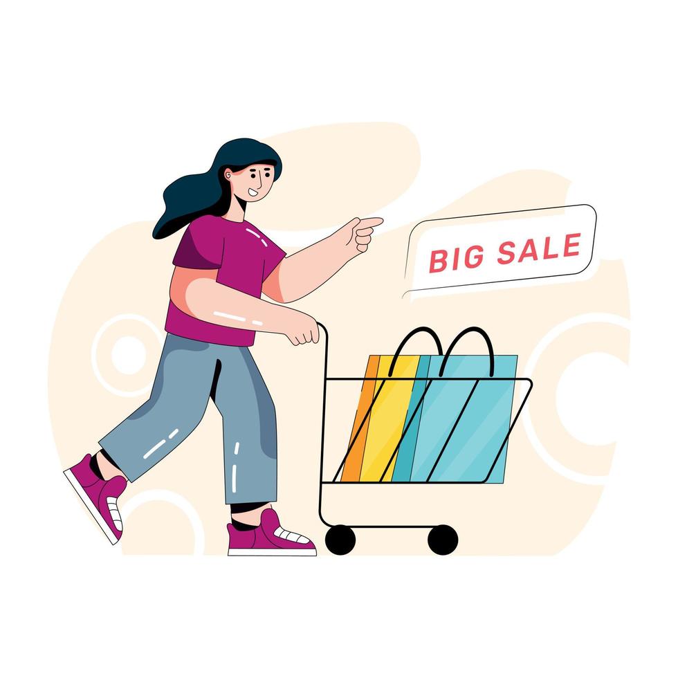 Big Shopping  Sale vector