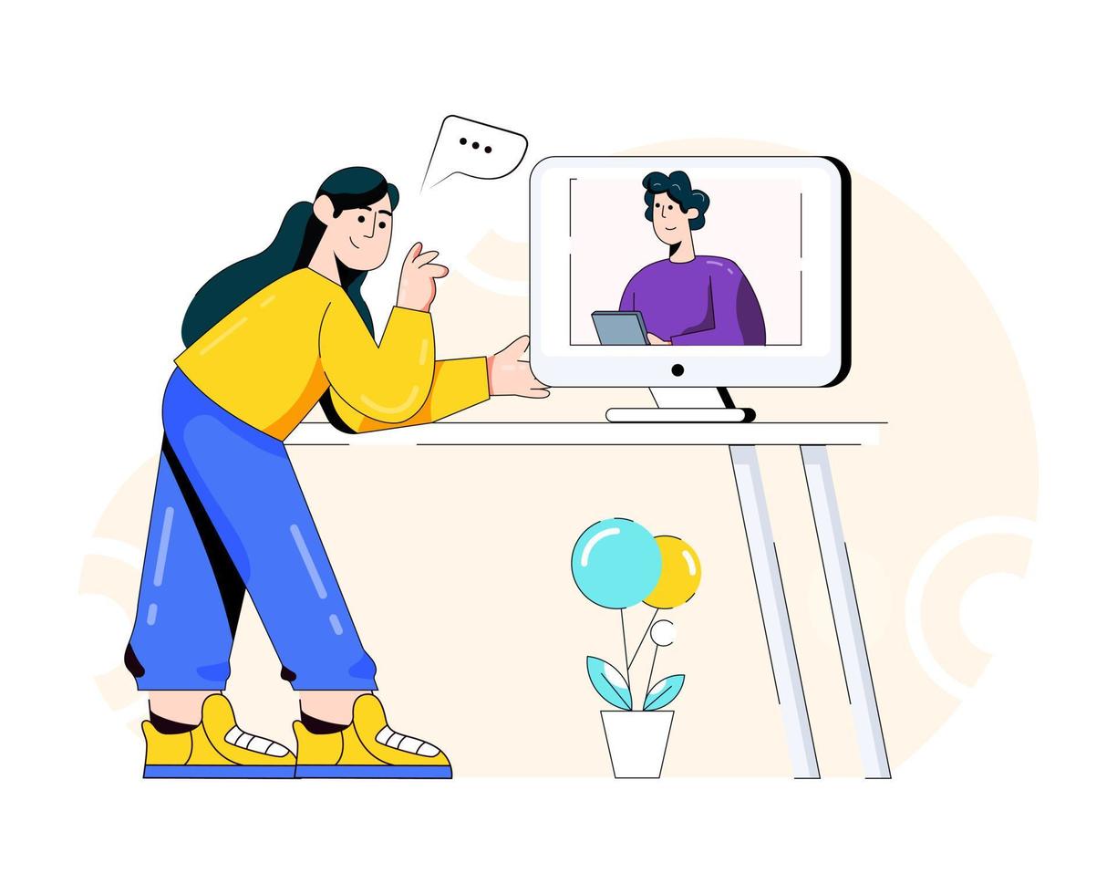 Online Video Lecture vector