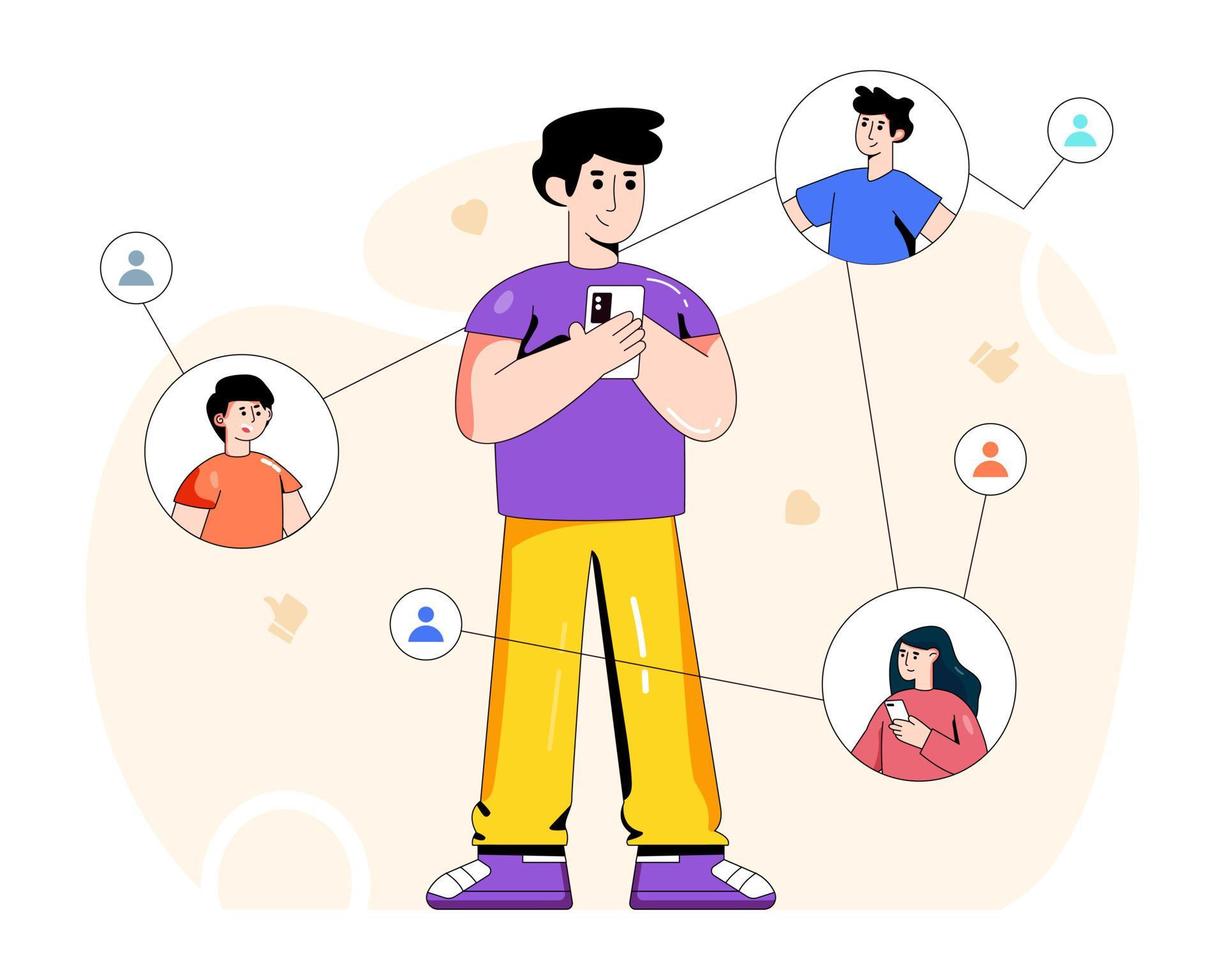 Social Network and Communication vector