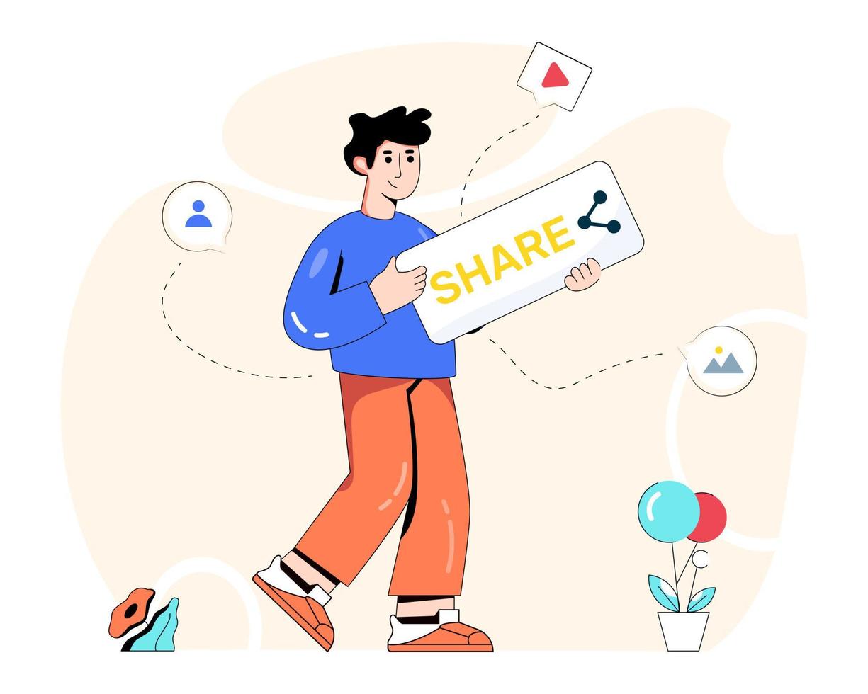 Media  Content Sharing vector