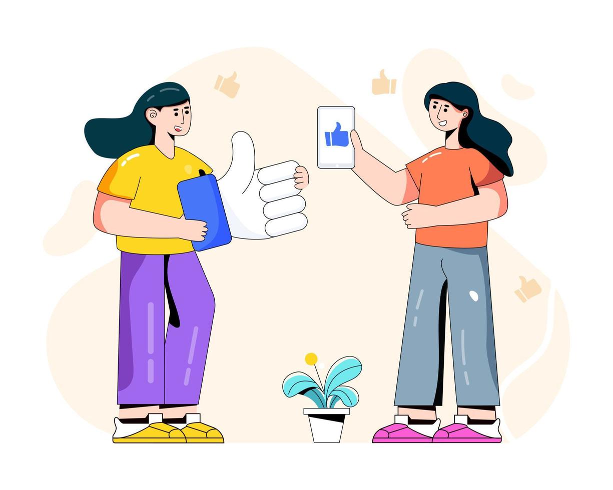 Thumbs Up and Like vector