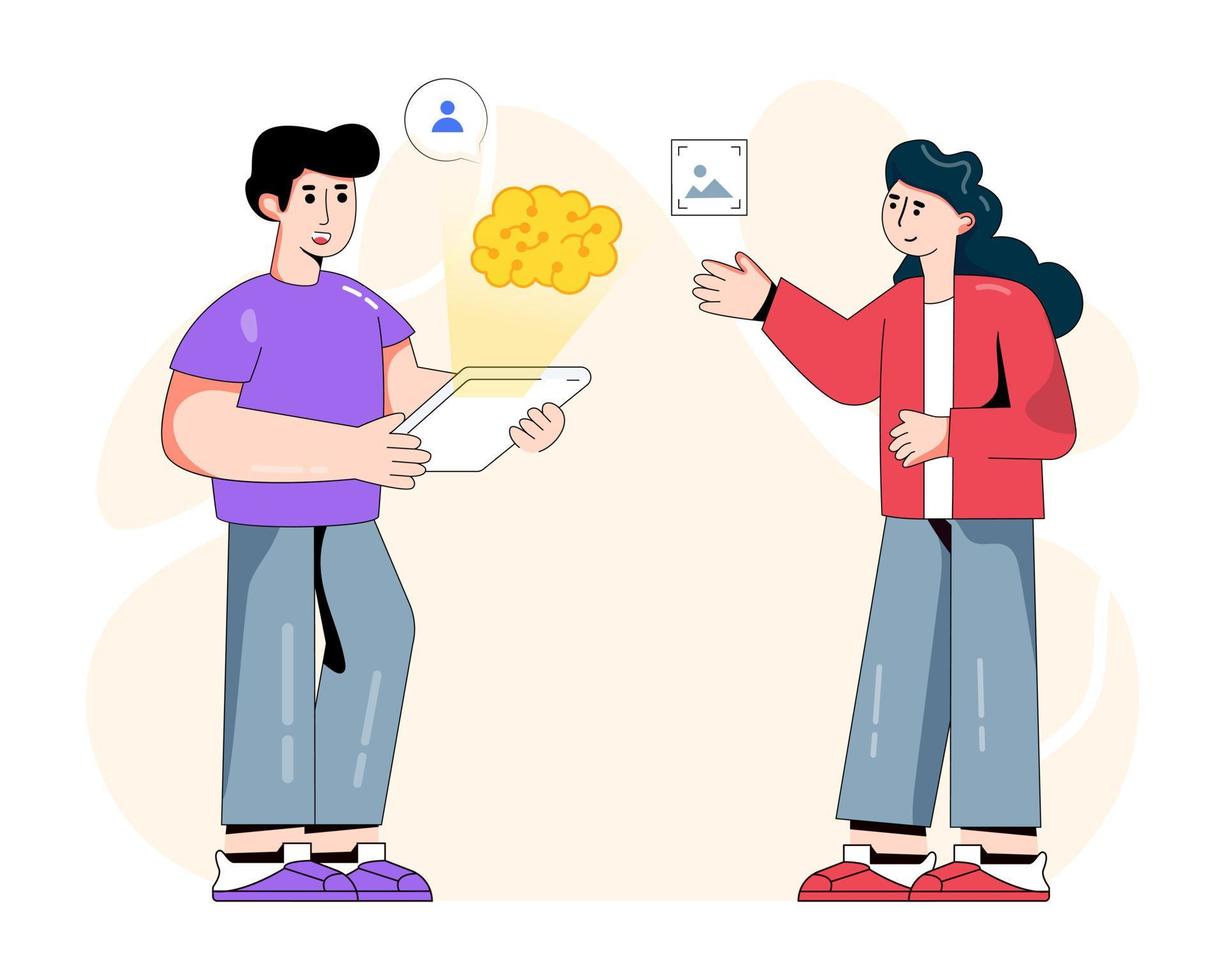 Ai Content  and media vector